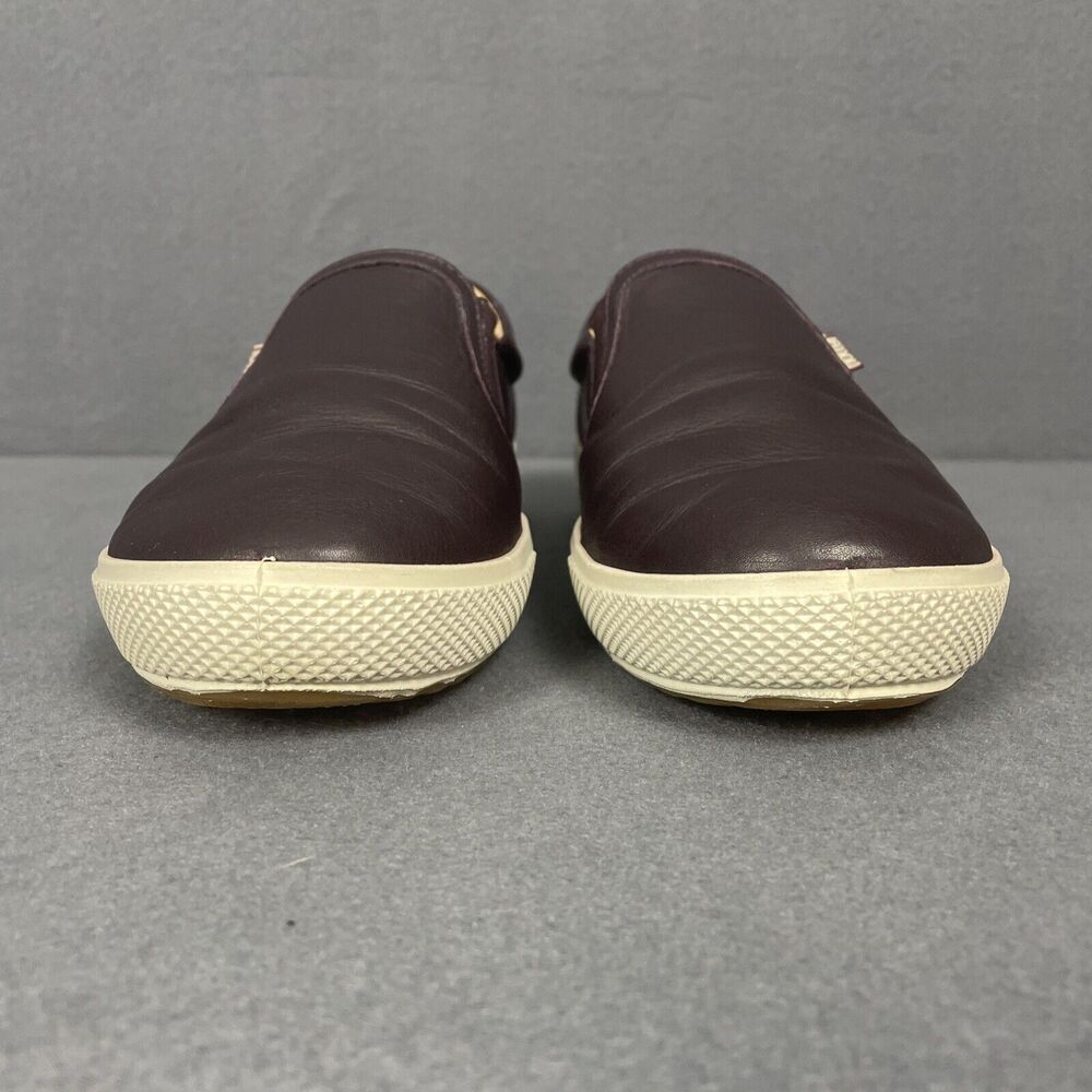 Hotter Slip On Loafer Shoe Women 9 Violet Plum Leather Flat Comfy Boho Casual - Picture 3 of 16